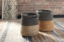 Load image into Gallery viewer, Parrish NaturalBlack Basket Set of 2

