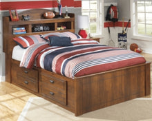 Load image into Gallery viewer, Barchan Full Bookcase Bed with 2 Storage Drawers
