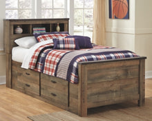 Load image into Gallery viewer, Trinell Twin Bookcase Bed with 2 Storage Drawers
