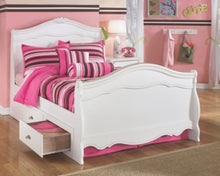 Load image into Gallery viewer, Exquisite Full Sleigh Bed with 2 Storage Drawers
