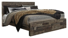 Load image into Gallery viewer, Derekson King Panel Bed with 2 Storage Drawers
