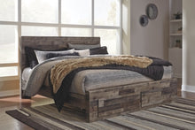 Load image into Gallery viewer, Derekson King Panel Bed with 2 Storage Drawers
