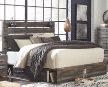 Load image into Gallery viewer, Drystan King Panel Bed with 4 Storage Drawers
