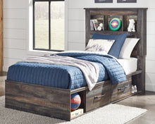 Load image into Gallery viewer, Drystan Twin Bookcase Bed with 2 Storage Drawers
