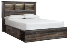 Load image into Gallery viewer, Drystan Queen Bookcase Bed with 4 Storage Drawers

