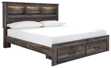 Load image into Gallery viewer, Drystan King Bookcase Bed with 2 Storage Drawers
