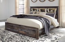 Load image into Gallery viewer, Drystan King Bookcase Bed with 2 Storage Drawers
