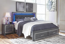 Load image into Gallery viewer, Lodanna King Panel Bed with 2 Storage Drawers
