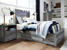 Load image into Gallery viewer, Baystorm Twin Panel Bed with 3 Storage Drawers
