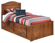 Load image into Gallery viewer, Barchan Twin Panel Bed with 4 Storage Drawers
