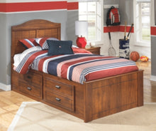 Load image into Gallery viewer, Barchan Twin Panel Bed with 4 Storage Drawers
