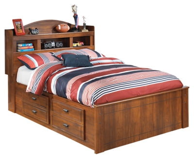 Barchan Full Bookcase Bed with 4 Storage Drawers