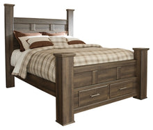 Load image into Gallery viewer, Juararo Queen Poster Bed with 2 Storage Drawers
