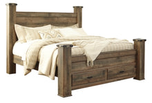 Load image into Gallery viewer, Trinell King Poster Bed with 2 Storage Drawers
