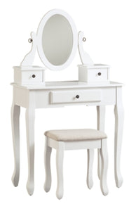 Kaslyn Vanity and Mirror with Stool