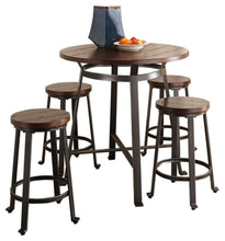 Load image into Gallery viewer, Challiman Signature Design Counter Height Table 5-Piece Dining Room Package
