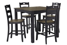 Load image into Gallery viewer, Froshburg Counter Height Dining Room Table and Bar Stools Set of 5
