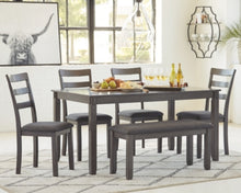 Load image into Gallery viewer, Bridson Dining Room Table and Chairs with Bench Set of 6
