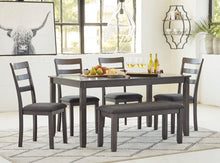 Load image into Gallery viewer, Bridson Dining Room Table and Chairs with Bench Set of 6
