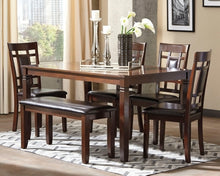 Load image into Gallery viewer, Bennox Dining Room Table and Chairs with Bench Set of 6
