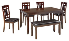 Load image into Gallery viewer, Bennox Dining Room Table and Chairs with Bench Set of 6
