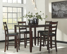 Load image into Gallery viewer, Coviar Counter Height Dining Room Table and Bar Stools Set of 5
