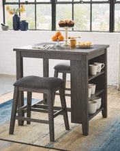 Load image into Gallery viewer, Caitbrook Counter Height Dining Room Table and Bar Stools Set of 3
