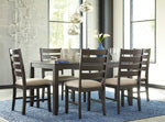 Load image into Gallery viewer, Rokane Dining Room Table and Chairs Set of 7
