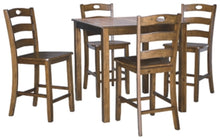 Load image into Gallery viewer, Hazelteen Counter Height Dining Room Table and Bar Stools Set of 5
