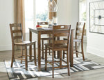 Load image into Gallery viewer, Hazelteen Counter Height Dining Room Table and Bar Stools Set of 5
