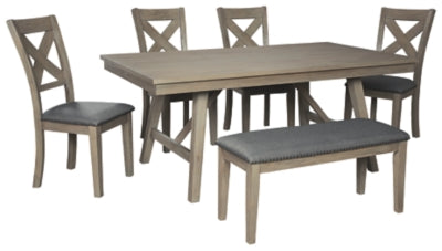 Aldwin Signature Design Dining Table 6-Piece Dinning Room Package