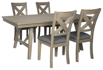 Aldwin Signature Design Dining Table 5-Piece Dining Room Package
