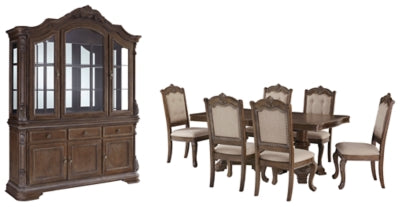 Charmond Signature Design Dining Table 8-Piece Dining Room Package