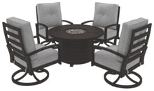 Load image into Gallery viewer, Castle Island Signature Design Fire Pit 5-Piece Outdoor Fire Pit Package
