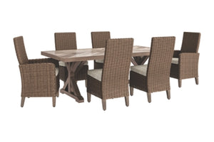 Beachcroft Signature Design Dining Table 7-Piece Outdoor Dining Set