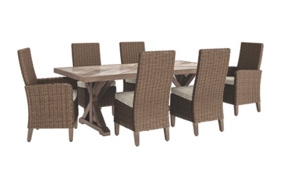 Beachcroft Signature Design Dining Table 7-Piece Outdoor Dining Set