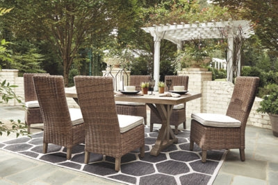 Beachcroft Signature Design Dining Table 7-Piece Outdoor Dining Package