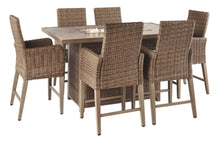 Load image into Gallery viewer, Beachcroft Signature Design Pub Table 7-Piece Outdoor Bar Table Set
