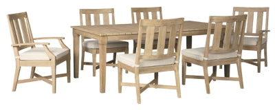 Clare View Signature Design Dining Table 7-Piece Outdoor Dining Set