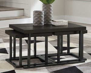 Airdon Coffee Table with Stools Set of 3