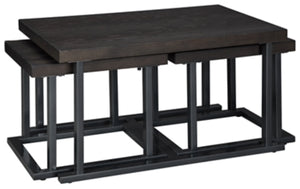 Airdon Coffee Table with Stools Set of 3
