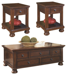 Porter Signature Design Cocktail Table 3-Piece Living Room Package