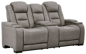 The Man-Den Power Reclining Loveseat with Console